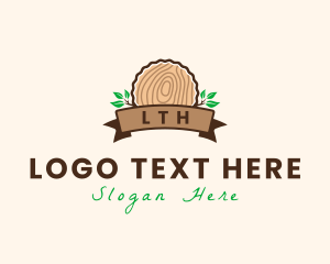 Lumber - Wood Stump Nature logo design