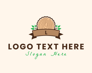 Wood Stump Nature Logo