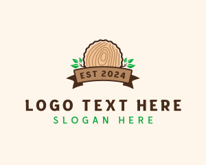 Outdoor - Wood Stump Nature logo design