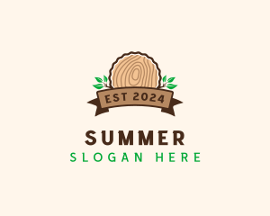 Wood Stump Nature logo design