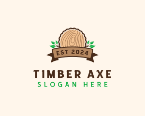 Wood Stump Nature logo design