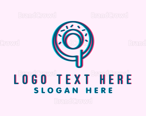 Anaglyph Donut Sprinkle Logo