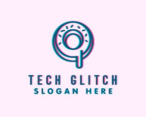 Anaglyph Donut Sprinkle logo design