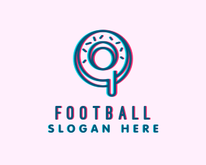 Donuts - Anaglyph Donut Sprinkle logo design