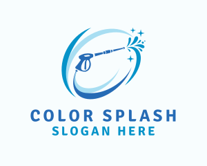 Water Pressure Washer Splash logo design