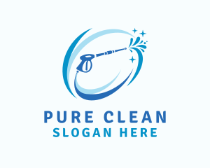 Water Pressure Washer Splash logo design