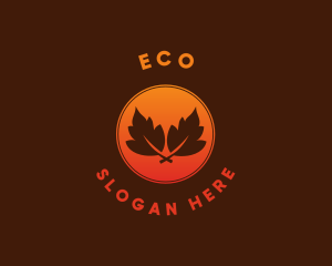 Seasonal Autumn Leaf Logo