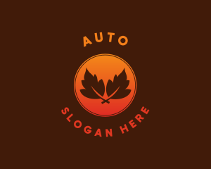 Seasonal Autumn Leaf Logo