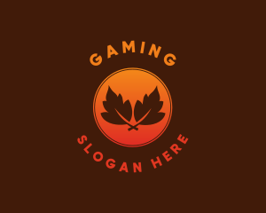 Seasonal Autumn Leaf Logo