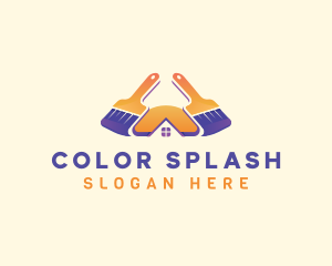 Paint Brush Roof logo design