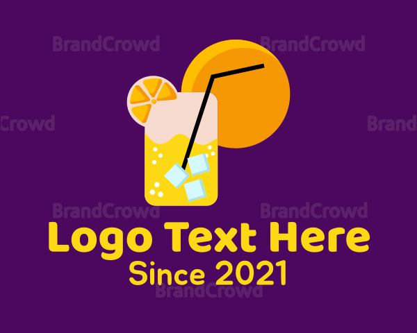 Iced Orange Drink Logo