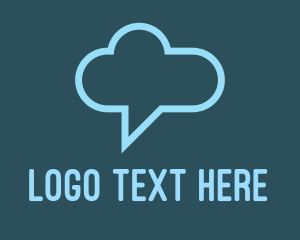 Message - Speech Bubble Cloud logo design