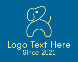 Pooch - Yellow Dog Pet Shop logo design