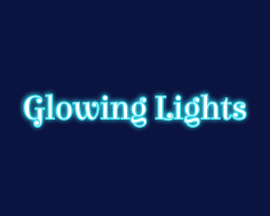 Lights - Blue Neon Light logo design