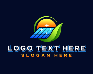 Leaf - Sustainable Solar Energy logo design