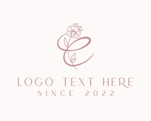 Interior Designer - Botanical Letter E logo design