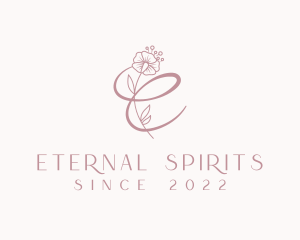 Botanical Letter E  logo design