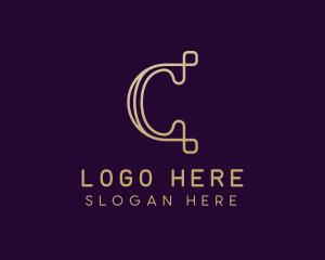 Luxury Brand Letter C logo design