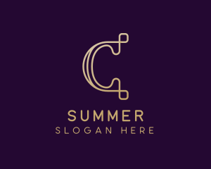 Luxury Brand Letter C logo design