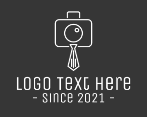 Camera Rental - Professional Camera Necktie logo design