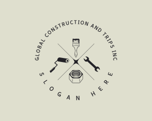 Renovation Construction Tools logo design