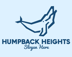 Cute Humpback Whale  logo design