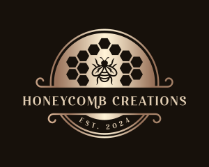 Premium Bee Hive  logo design