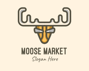 Moose - Wild Moose Antlers logo design