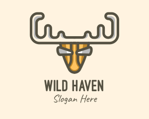 Wild Moose Antlers logo design