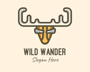 Wild Moose Antlers logo design