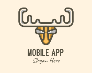 Hunt - Wild Moose Antlers logo design