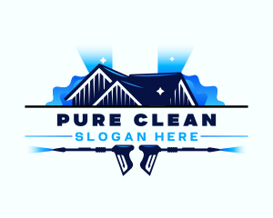 Pressure Washer Clean Maintenance logo design