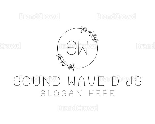 Ornamental Floral Wedding Logo