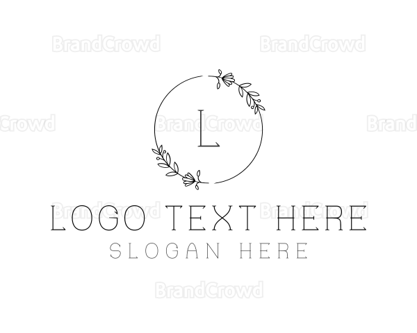 Ornamental Floral Wedding Logo