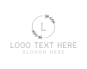 Minimal - Ornamental Floral Wedding logo design