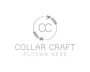 Ornamental Floral Wedding logo design