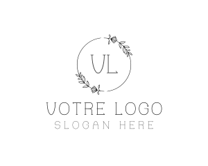 Wreath - Ornamental Floral Wedding logo design
