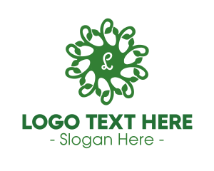 Green City - Nature Vines Lettermark logo design