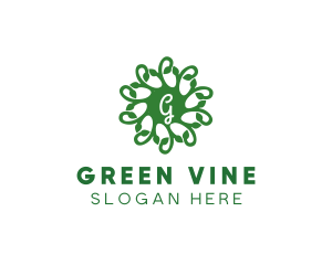 Nature Vines Leaf logo design