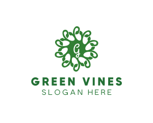 Nature Vines Leaf logo design