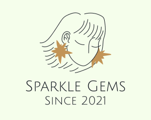 Earrings - Woman Sparkle Earrings logo design