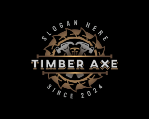 Hammer Sawmill Woodwork logo design