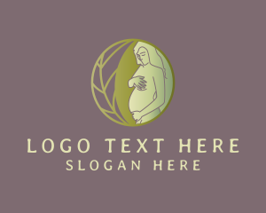 Lactation - Eco Pregnant Mother logo design