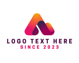 Abstract - Corporate Gradient Letter A logo design