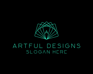 Futuristic Geometric Card logo design