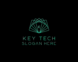 Futuristic Geometric Card logo design