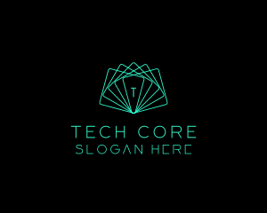 Futuristic Geometric Card logo design