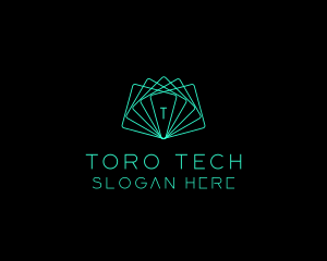 Futuristic Geometric Card logo design