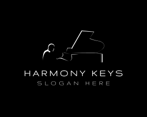 Piano - Piano Musician Concert logo design