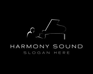 Piano Musician Concert logo design
